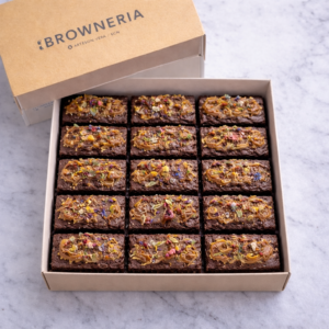 Caja de 18 Brownies de dulce de leche (sin gluten)